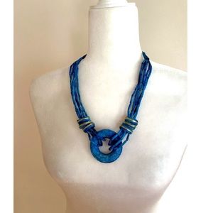 Blue copper handmade African necklace